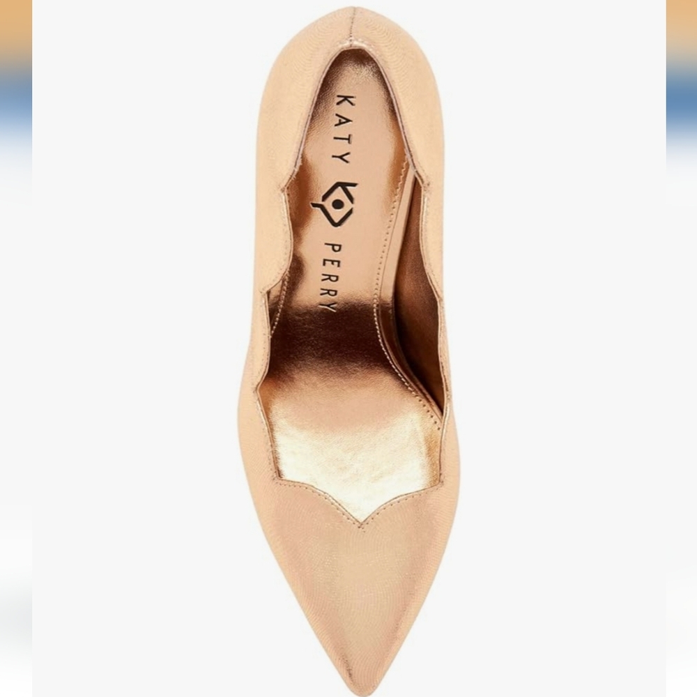 Katy Perry "The Dina" Wavy Metallic Pump- Rose Gold - Picture 3 of 11